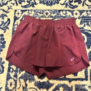 Asics Women's Maroon Athletic Shorts